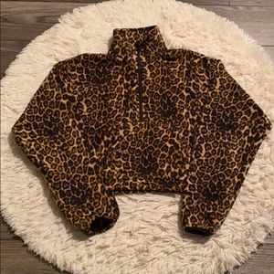 TNA leopard polar 1/4 zip